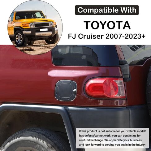 Car Door Locking Gas Cap Tank Cover Fuel Door Protector Compatible with Toyota FJ Cruiser 2007-2021 Fuel Tank Cover Trim Gas Cap Cover Fuel Filler Door Gas Cap Fuel Tank Door Gas Tank Cap Accessories in Saudi Arabia