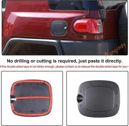 Car Door Locking Gas Cap Tank Cover Fuel Door Protector Compatible with Toyota FJ Cruiser 2007-2021 Fuel Tank Cover Trim Gas Cap Cover Fuel Filler Door Gas Cap Fuel Tank Door Gas Tank Cap Accessories in Saudi Arabia
