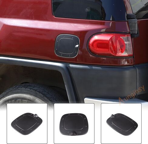 Car Door Locking Gas Cap Tank Cover Fuel Door Protector Compatible with Toyota FJ Cruiser 2007-2021 Fuel Tank Cover Trim Gas Cap Cover Fuel Filler Door Gas Cap Fuel Tank Door Gas Tank Cap Accessories in Saudi Arabia