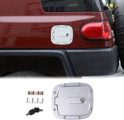 Car Door Locking Gas Cap Tank Cover Fuel Door Protector Compatible with Toyota FJ Cruiser 2007-2021 Fuel Tank Cover Trim Gas Cap Cover Fuel Filler Door Gas Cap Fuel Tank Door Gas Tank Cap Accessories in Saudi Arabia