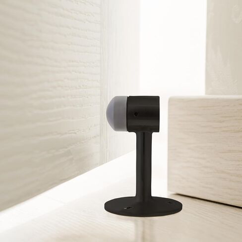 Design House 189308-ORB Gooseneck Door Stop Wall Protector with Rubber Tip Aluminum Door Stopper, Oil Rubbed Bronze, 4-Pack in Saudi Arabia