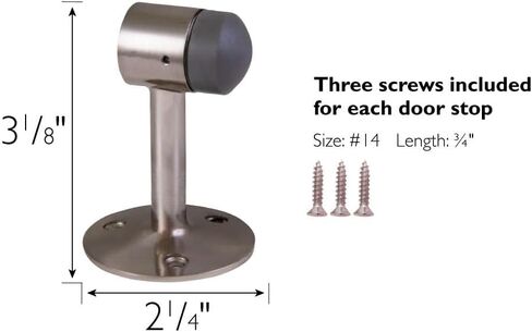 Design House 189308-ORB واقي حائط لإيقاف الباب مع رأس مطاطي، سدادة باب من الألومنيوم، برونز مطلي بالزيت، 4 عبوات in Kuwait