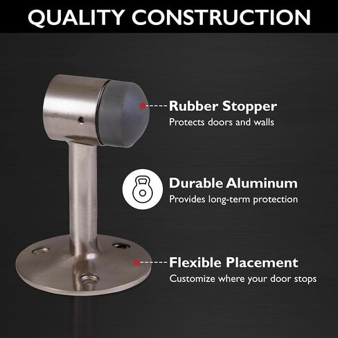 Design House 189308-ORB واقي حائط لإيقاف الباب مع رأس مطاطي، سدادة باب من الألومنيوم، برونز مطلي بالزيت، 4 عبوات in Kuwait