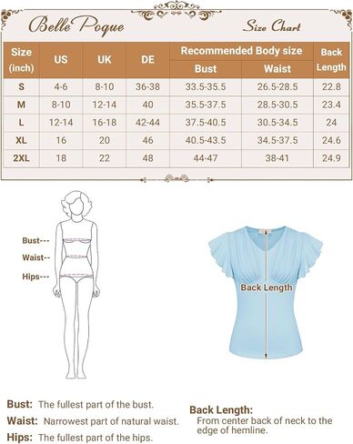 Belle Poque Summer Cotton Tops V Neck Ruffle Short Sleeve Blouse Shirts Elegant Vintage Tops in Saudi Arabia