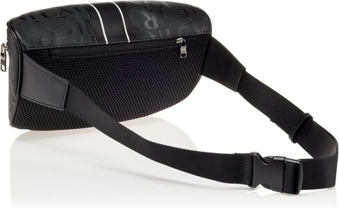 A | X ARMANI EXCHANGE Men's All Over Logo Waist Bag, Black/Black-Black/Black, One Size in Saudi Arabia