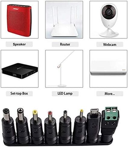 3V ~ 24V 2.5A 60W Power Supply with Volt Diaplay Adjustable DC 3V 5V 6V 9V 12V 15V 16V 18V 19V 20V 24V Variable Universal AC/DC Adapter 100V-240V AC to DC Converter with 8 Selectable Adapter Tips in Saudi Arabia