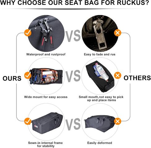 Under Seat Bag for Ruckus Accessories, Moped Seat Bag Storage for 2010-2024 Ruckus Cargo Bag, Scooter Motorcycle for Waterproof Ruckus Tail Saddle Bag in Saudi Arabia