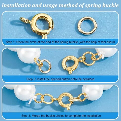 PH PandaHall 40pcs Brass Spring Ring Clasp with Closed Jump Rings, 6mm Round Trigger Lobster Clasp Safety Jewelry Clasp Connectors for DIY Necklaces Bracelet Jewelry Making, Golden/Silver in Saudi Arabia