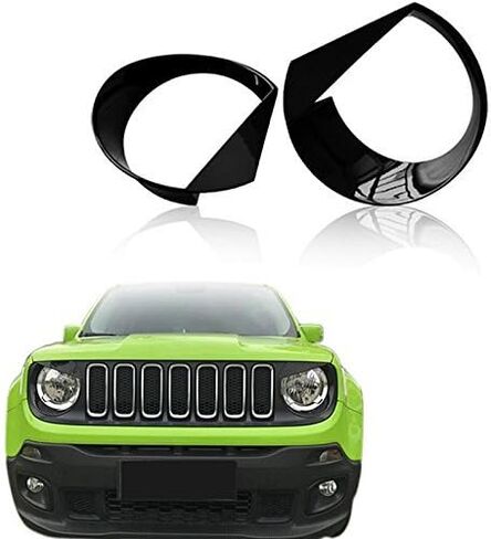 Black Angry Bird Eyebrow Headlight Bezels Cover for Renegade 2015-2017(Not fit Renegade 2019) in Saudi Arabia
