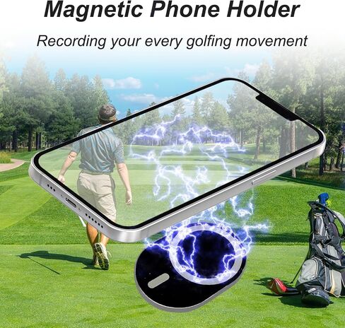 Golf Cart Phone Holder Magnetic Phone Mount Caddy Compatible with iPhone 12 13 14 15 / Plus/Pro, Smartphone with Magsafe Case (Black) in Saudi Arabia