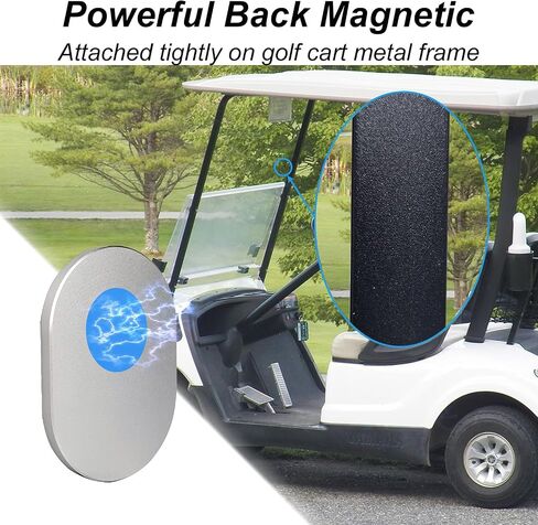 Golf Cart Phone Holder Magnetic Phone Mount Caddy Compatible with iPhone 12 13 14 15 / Plus/Pro, Smartphone with Magsafe Case (Black) in Saudi Arabia