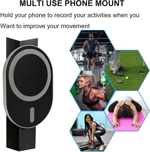 Golf Cart Phone Holder Magnetic Phone Mount Caddy Compatible with iPhone 12 13 14 15 / Plus/Pro, Smartphone with Magsafe Case (Black) in Saudi Arabia