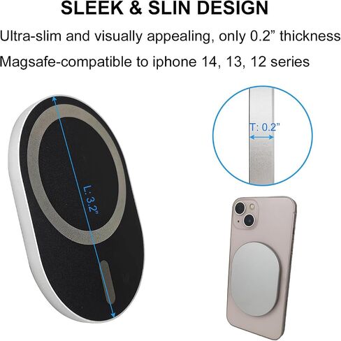 Golf Cart Phone Holder Magnetic Phone Mount Caddy Compatible with iPhone 12 13 14 15 / Plus/Pro, Smartphone with Magsafe Case (Black) in Saudi Arabia