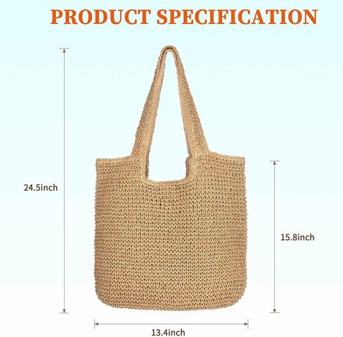 Beach Shoulder Bags for Women,Handwoven Rattan Straw Beach Bag Summer Sea Casual Shoulder tote Basket Bag For Girls in Saudi Arabia
