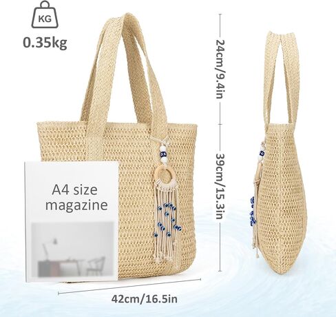 Summer Large Straw Bags For Women Travel Beach Totes Bag Woven Tote Handmade Shoulder Bag Handbag in Saudi Arabia