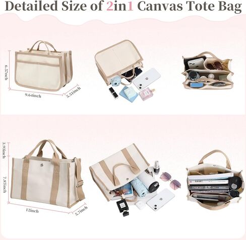 حقيبة حمل 2 في 1 من لاباتو مع جيوب متعددة، حقيبة حمل طويلة تمر بالجسم للنساء، حقيبة حمل كل شيء مع مقصورات in Kuwait