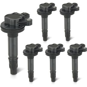 Set of 6 Ignition Coil Pack 3.5L 3.7L Compatible with Ford Edge Explorer F-150 Flex Fusion Mustang Taurus Transit-150 250 350, Lincoln MKS MKT MKX MKZ, Mazda 6 CX-9, Mercury Sable Replace DG520 UF553