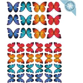 21 Butterfly Window Clings for Glass Windows and Doors | Window Decals for Birds Strikes | Anti Collision Window Stickers Decor | Decorative Butterflies Window Decals for Sliding Glass Doors