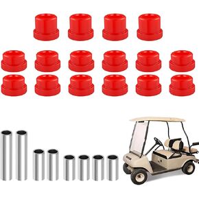 Golf Cart Front Lower Leaf Spring & Upper A-Arm Bushing Sleeves Kit for Club Car DS 1992-Up Gas/Electric, Replace Polyurethane Bushing and Sleeves OEM # 1016346 1016349 1016350 1015583
