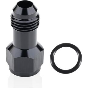 6AN Female to 6AN Male Extender Fitting,AN6 Extensions Adapter Connector with O ring ORB,Aluminum black anodized,Full Length: 37 MM