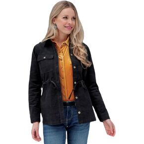 Cinch Womens Black Corduroy Shirt Jacket