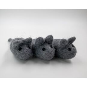 Dr. Judy Morgan's Naturally Healthy Pets Handmade Wool Mouse Cat Toy (3 Count)
