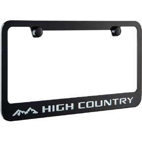 Chevrolet HIGH Country 2 Stage Painted Black License Plate Frame