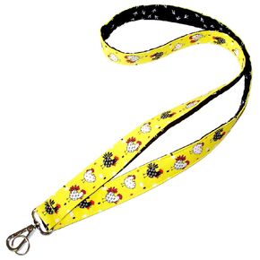 Cute Chickens Reversible Lanyard - Poultry Lanyard Neck Strap - ID Badge Holder - Key Lanyard Gift - 1x36 Inch With Swivel Clip - Handmade by Green Acorn Kitchen