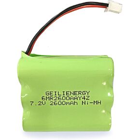 7.2V 2600mAh Battery Compatible with 2gig BATT1X BATT2X BATT1 GC2 2GIG-CNTRL2 2GIG-CP2 GCKIT311 Go Control Panel Security System Alarm 6MR2600AAY4Z(1 Pack)