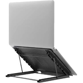 Laptop Stand for Desk - Adjustable Height Holder - Portable Folding Computer Desk - MacBook Pro Compatible