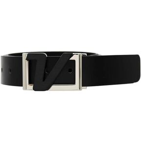 Volvik 100% Genuine Italian Real Solid Leather Belt Strap Free Size up to 42", Unisex, Black