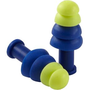 Sellstrom Reusable Corded Tapered Ear Plugs, 27dB NRR, Blue/Hi-Viz Green (Pack of 100), S23421 in Kuwait