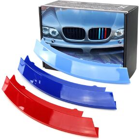 iJDMTOY Exact Fit///M-Colored Grille Insert Trims Compatible With 2004-2006 BMW E53 X5 w/ 7 Beam Kidney Grill