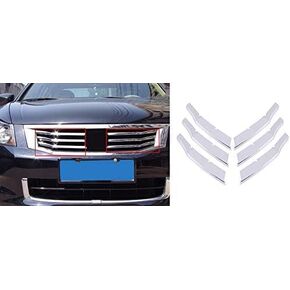 6pcs ABS Chrome Center Grille Insert for 2008-2010 Honda Accord 4DR Sedan