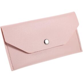 1Pc Pink Cash Envelope Wallet, Money Envelopes for Cash, Waterproof Money Binder Organizer, Reusable PU Leather Budget Wallet with Cash Envelopes, Money Pouch Holder Wallet for Women and Men, Supplies