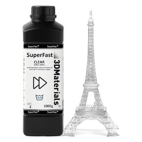 SuperFast 4K 3D Printer Resin Water Washable, 50um Print in 0.6 sec, Made in Korea by 3DMaterials (1000g, White)