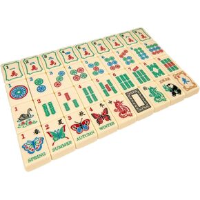 Linda Li American Mah Jongg Tile Set – The Artisan Collection – 166 Ivory Color Engraved Tiles (Tiles Only)