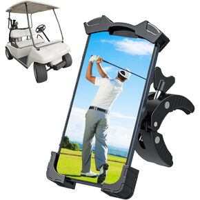 حامل هاتف الجولف، ملحقات حامل هاتف عربة الجولف المتوافقة مع iPhone/Galaxy/Google Pixel، حامل هاتف عربة الجولف قابل للتعديل بزاوية 360 درجة مناسب لسيارة Ezgo/Club Car/Yamaha in Kuwait