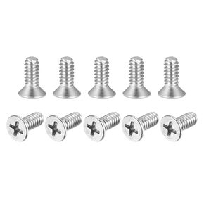 uxcell 10#-24x3/8" Flat Head Machine Screws Phillips 304 Stainless Steel Bolts 100pcs