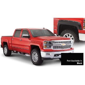 Bushwacker Forge Pocket/Rivet Style Front & Rear Fender Flares | 4-Piece Set, Black, Textured Finish | 48111-08 | Fits 2016-2018 Silverado 1500; 15-19 2500 HD/3500 HD; 19 1500 LD w/ 6.7' or 8.2' Bed