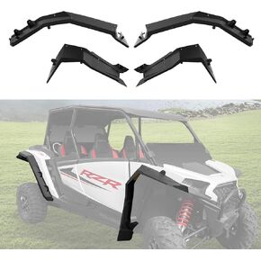 Wider Fender Flares Kit for Polaris RZR XP 1000 / XP4 1000 2024, Extended Front & Rear Full Coverage Fender Flares Mud Flaps Guards, Exterior Accessories, Replace OEM #2889133