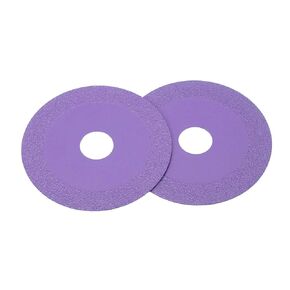 2PCS Glass Cutting Disc Diamond Cutting Blade Diamond Cut Off Wheels for Grinding of Glass, Jade, Wine Bottles, Tile (Purple)