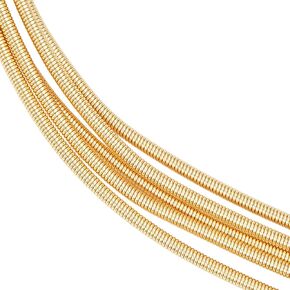 Beebeecraft 1 Box 5Pcs 2M French Gimp Wire 18K Gold Plated Brass Copper French Wire for Jewellery Making (2mm)