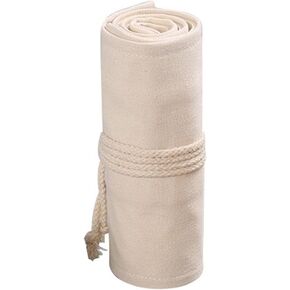 1 Piece Pencil Roll Up Case Canvas Pencil Wrap Case 48 Slot Pencil Roll Wrap Roll Up Pencil Holder Pencil Rolling Pouch Coloring Pencil Holder Organizer Storage for Painter Artist, Beige