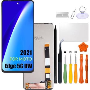 Replacement for Motorola Edge 5G UW 2021 LCD Screen for Moto XT2141 XT2141-1 XT2141-2 XT2141DL Screen Touch Digitizer Assembly LCD Display with Repair kit