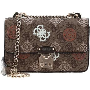 GUESS Eliette Mini Convertible Crossbody Flap, Latte Logo Multi