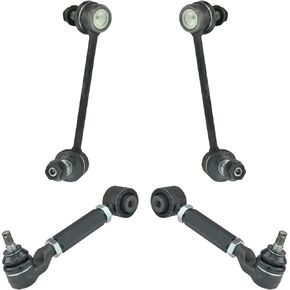 TRQ 4 Piece Suspension Kit Rear Upper Adjustable Control Arms Sway Bar End Links Compatible with 2001-2006 Acura MDX 2003-2008 Honda Pilot