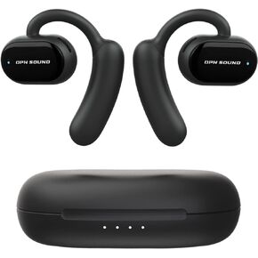 OS1000BL Aria Bluetooth Open-Ear Headphones with Microphone, True Wireless with Charging Case, Black