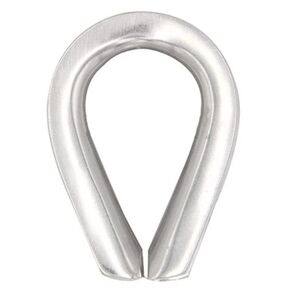 MarineNow Extra Heavy Duty Wire Rope Thimble 316 Stainless Steel Choose Size and Quantity (9/16", 01-Pack)