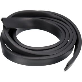 uxcell U Channel Edge Trim, 4.9ft Length Rubber Guard Seal Strip Edge Protector Flat Fit for 7.5-8mm Edge, (7/16" W x 15/32" H) Black